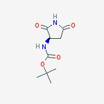 Structure of (R)-tert-butyl 2,5-dioxopyrrolidin-3-ylcarbamate