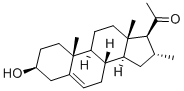 5-PREGNEN-16-ALPHA-METHYL-3-BETA-OL-20-ONE结构式