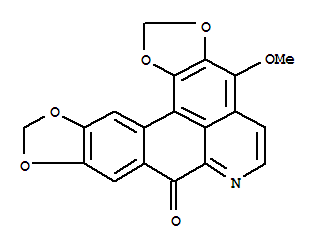 Bis[1,3]dioxolo[4,5]benzo[1,2,3-de:1',2'-g]quinolin-8-one,4-methoxy-结构式