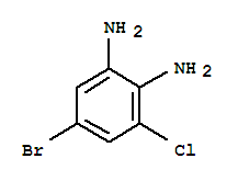5-bromo-3-chlorobenzene-1,2-diamine结构式
