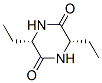 Structure of 2,5-PIPERAZINEDIONE,3,6-DIETHYL-,(3S-CIS)-