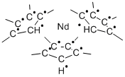 Structure of TRIS(TETRAMETHYLCYCLOPENTADIENYL)NEODYMIUM