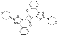 1,3-双（2-吗啉基-4-苯基-1,3-噻唑-5-基）-2-氧代-环丁烯基-4-醇酸盐结构式