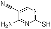 Structure of 6-amino-2-sulfanylidene-1H-pyrimidine-5-carbonitrile