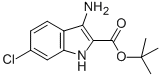 3-AMINO-6-CHLORO-1H-INDOLE-2-CARBOXYLIC ACID TERT-BUTYL ESTER结构式