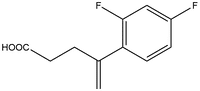 Structure of 2,4-Difluoro-γ-Methylene-Benzenebutanoic Acid