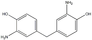 2-amino-4-[(3-amino-4-hydroxy-phenyl)methyl]phenol结构式