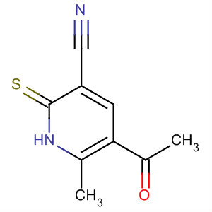 3-Pyridinecarbonitrile, 5-acetyl-1,2-dihydro-6-methyl-2-thioxo-结构式