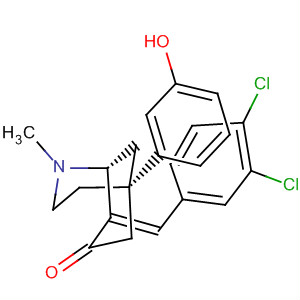 2-Azabicyclo[3.3.1]nonan-7-one,8-[(3,4-dichlorophenyl)methylene]-5-(3-hydroxyphenyl)-2-methyl-,(1R,5R,8E)-结构式
