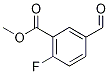 Structure of Benzoic acid, 2-fluoro-5-formyl-, methyl ester