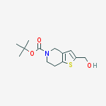 Structure of Thieno[3,2-c]pyridine-5(4H)-carboxylic acid,6,7-dihydro-2-(hydroxymethyl)-, 1,1-dimethylethyl ester