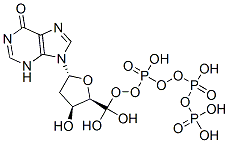 [hydroxy-[hydroxy-[[(2R,3S,5R)-3-hydroxy-5-(6-oxo-3H-purin-9-yl)oxolan-2-yl]methoxy]phosphoryl]oxy-phosphoryl]oxyphosphonic acid结构式