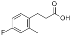 3-(4-氟-2-甲基苯基)-丙酸结构式