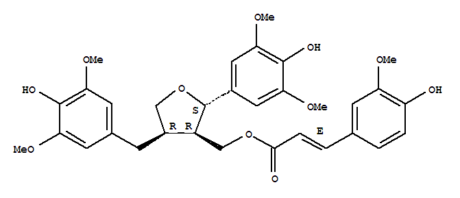 9-O-Feruloyl-5,5'-dimethoxylariciresil结构式
