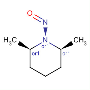 Structure of Piperidine, 2,6-dimethyl-1-nitroso-, cis-