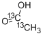 Structure of ACETIC-13C2 ACID