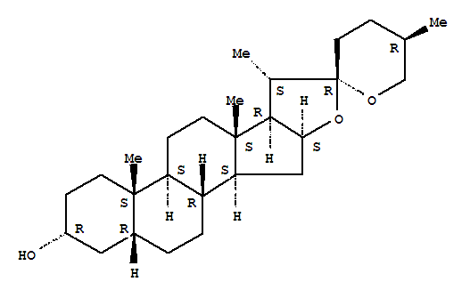 Structure of 5-BETA, 20-ALPHA, 22-ALPHA, 25D-SPIROSTAN-3-ALPHA-OL