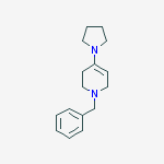 1-benzyl-4-pyrrolidin-1-yl-1,2,3,6-tetrahydropyridine结构式