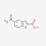 2-(Methoxycarbonyl)benzofuran-5-carboxylic acid结构式
