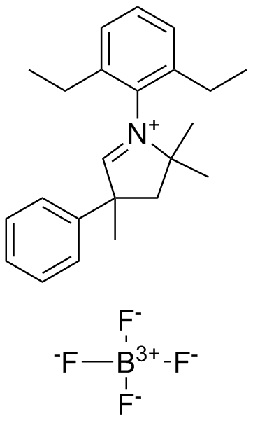 Structure of 1-(2,6-Diethylphenyl)-2,2,4-trimethyl-4-phenyl-3,4-dihydro-2H-pyrrole-1-anthracene tetrafluoroborate