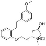Structure of (3R,5R)-5-[2-[2-[2-(3-METHOXYPHENYL)ETHYL]PHENOXY]ETHYL]-1-METHYL-3-PYRROLIDINOL HYDROCHLORIDE