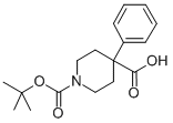 Structure of BOC-4-PHENYLPIPERIDINE-4-CARBOXYLIC ACID