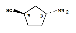 Structure of Cyclopentanol,3-amino-, (1R,3R)-rel-