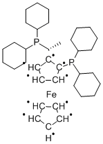 (R)-1-[(S)-2-( 二环己基膦基)二茂铁基]乙基二环己基膦结构式
