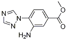 Structure of Benzoic acid, 3-amino-4-(1H-1,2,4-triazol-1-yl)-, methyl ester