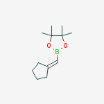 Structure of 2-(cyclopentylidenemethyl)-4,4,5,5-tetramethyl-1,3,2-dioxaborolane