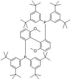 Structure of (S)-(-)-2,2-Bis[di(3,5-di-t-butylphenyl)phosphino]-6,6-dimethoxy-1,1-biphenyl,min.97%