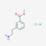 Structure of Benzoic acid, 3-(2-aminoethyl)-, methyl ester, hydrochloride