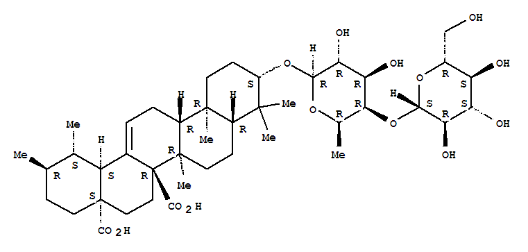 Chemical structure of rubelloside B