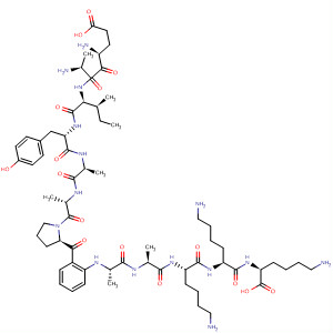 Structure of L-Lysine,L-a-glutamyl-L-alanyl-L-isoleucyl-L-tyrosyl-L-alanyl-L-alanyl-L-prolyl-L-phenylalanyl-L-alanyl-L-lysyl-L-lysyl-