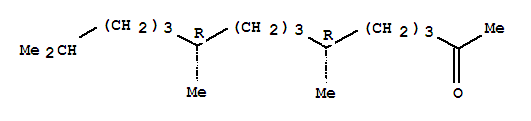 Structure of 2-Pentadecanone,6,10,14-trimethyl-, [R-(R*,R*)]-