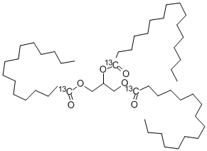 Structure of 1,1,1-13C-TRIPALMITIN