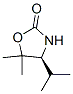 Structure of 2-Oxazolidinone, 5,5-dimethyl-4-(1-methylethyl)-, (4S)-
