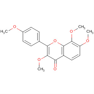 Structure of 4H-1-Benzopyran-4-one, 3,7,8-trimethoxy-2-(4-methoxyphenyl)-