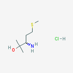 (3s)-3-amino-2-methyl-5-methylsulfanylpentan-2-ol;hydrochloride结构式