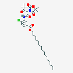 hexadecyl 4-chloro-3-[2-(5,5-dimethyl-2,4-dioxo-1,3-oxazolidin-3-yl)-4,4-dimethyl-3-oxopentamido]benzoate结构式