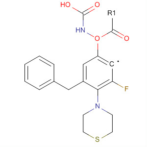 Structure of Carbamic acid, [3-fluoro-4-(4-thiomorpholinyl)phenyl]-, phenylmethylester