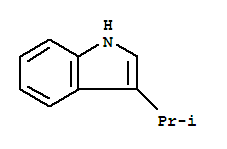 Structure of 1H-Indole,3-(1-methylethyl)-