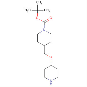 Structure of 1-Piperidinecarboxylic acid, 4-[(4-piperidinyloxy)methyl]-,1,1-dimethylethyl ester