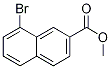 Structure of 2-Naphthalenecarboxylic acid, 8-bromo-, methyl ester