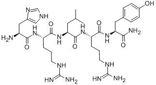 Structure of H-HIS-ARG-LEU-ARG-TYR-NH2