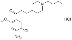 Structure of 1-(4-AMINO-5-CHLORO-2-METHOXYPHENYL)-3-[1-BUTYL-4-PIPERIDINYL]-1-PROPANONE HYDROCHLORIDE