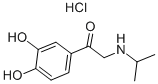 Structure of Acetophenone, 3',4'-dihydroxy-2-(isopropylamino)-, hydrochloride