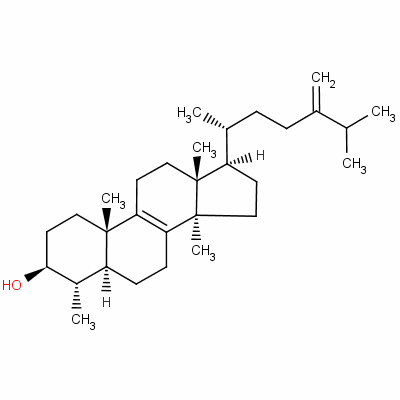 Structure of 24-Methylene-29-nor-5α-lanost-8-en-3β-ol