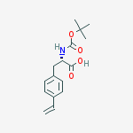 (S)-2-((tert-Butoxycarbonyl)amino)-3-(4-vinylphenyl)propanoic acid结构式