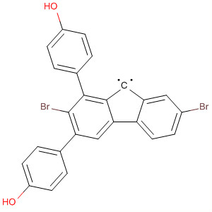 Structure of Phenol, 4,4'-(2,7-dibromo-9H-fluoren-9-ylidene)bis-